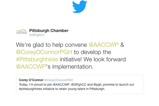 Greater Pittsburgh Chamber of Commerce Tweets on AACCWP
